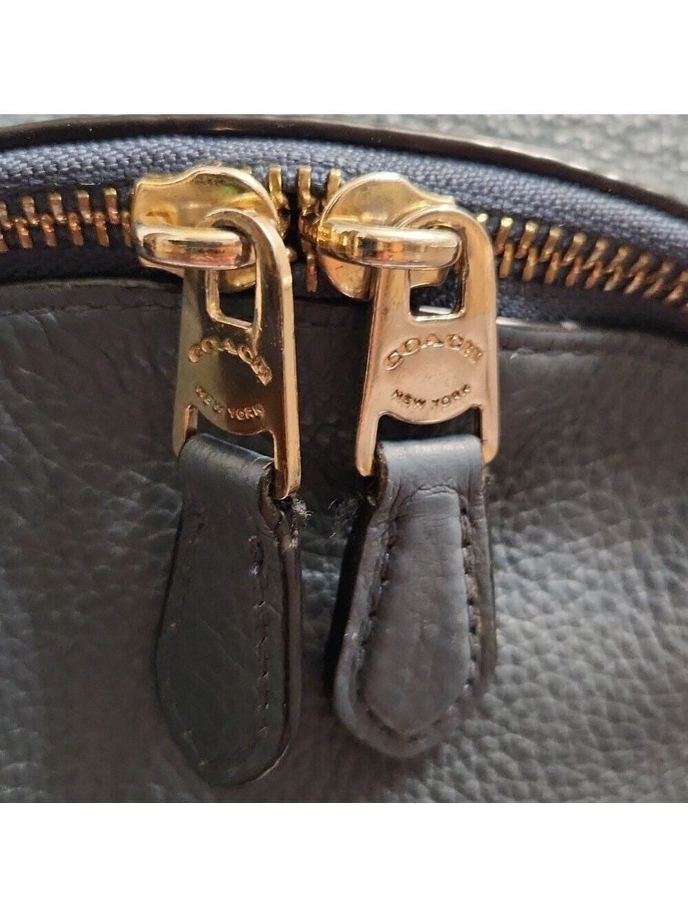 Coach Charlie Double Zipper Leather Backpack With Lacquer Rivets - Picture 4 of 16